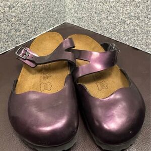 Birki's By Birkenstock Benita Clogs Mule Slides Patent Leather Size 40 9/9.5